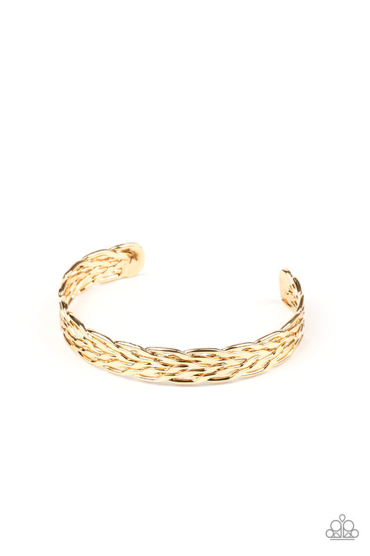Magnetic Maven - Gold Men's Cuff Bracelet
