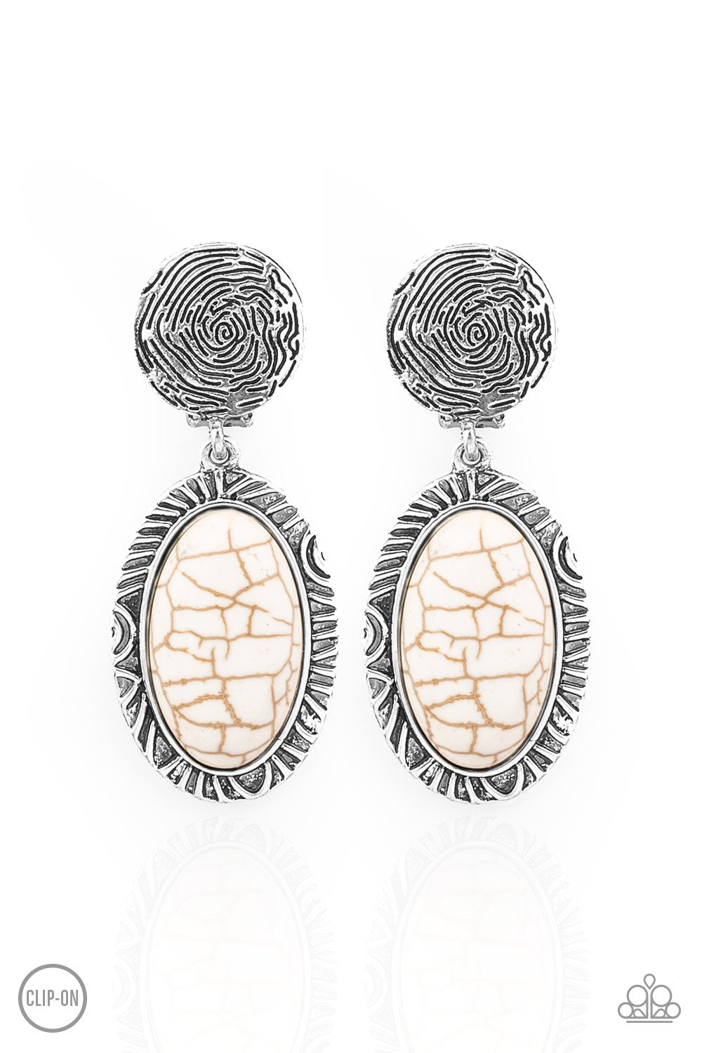 Southern Impressions White Clip-On Earring