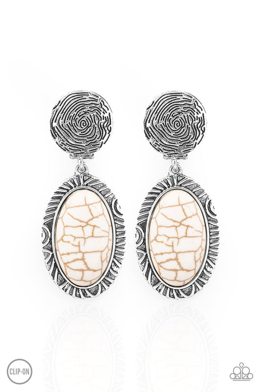 Southern Impressions White Clip-On Earring