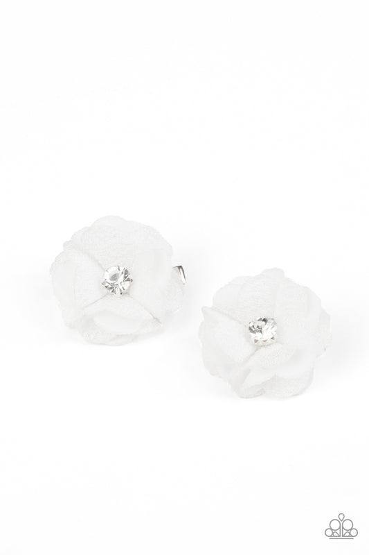 Watch Me Bloom White Flower Hair Clip