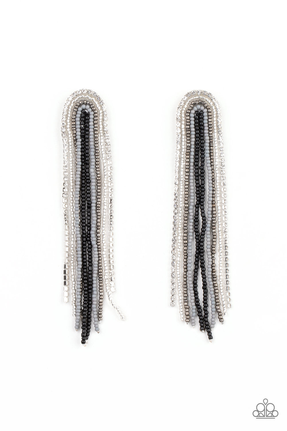 Let There BEAD Light - Black Tassel Earrings