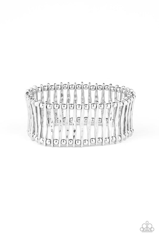 Rustic Rebellion - Hammered Silver Bracelet