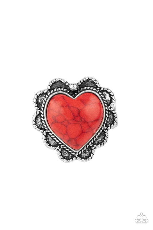Desert Desire Red Heart Ring