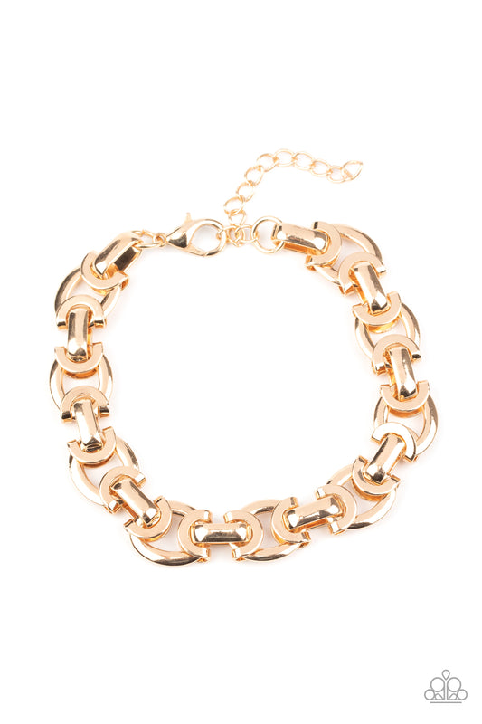 Advisory Warning - Gold Men's Bracelet
