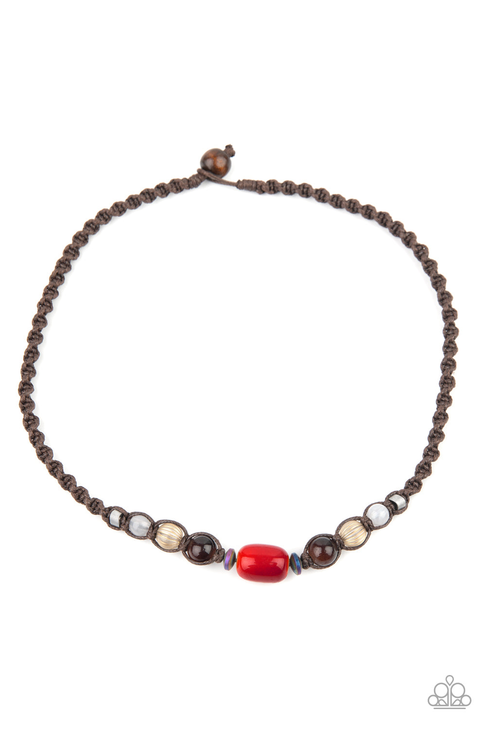 Put Up A BEACHFRONT - Multi-Colored Beaded Men's Necklace