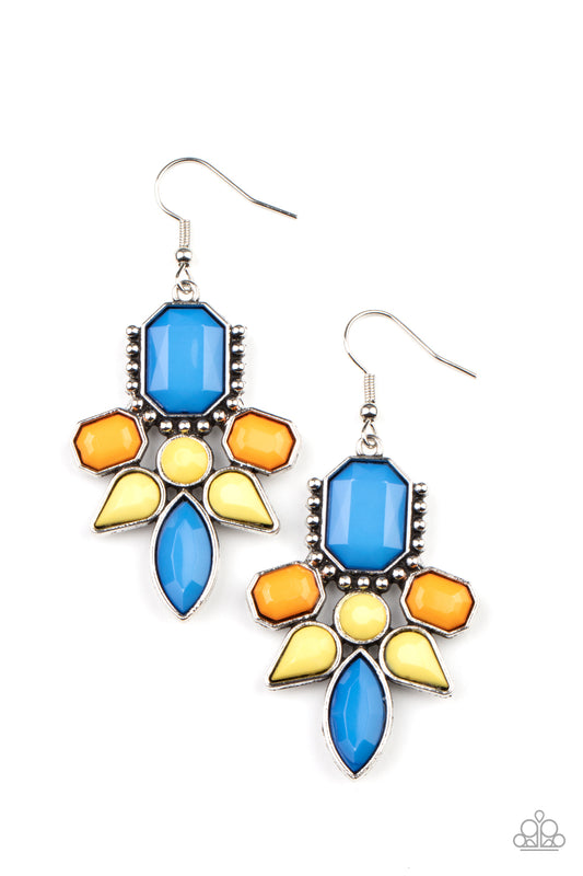 Vacay Vixen - Multi Colored Faceted Earrings