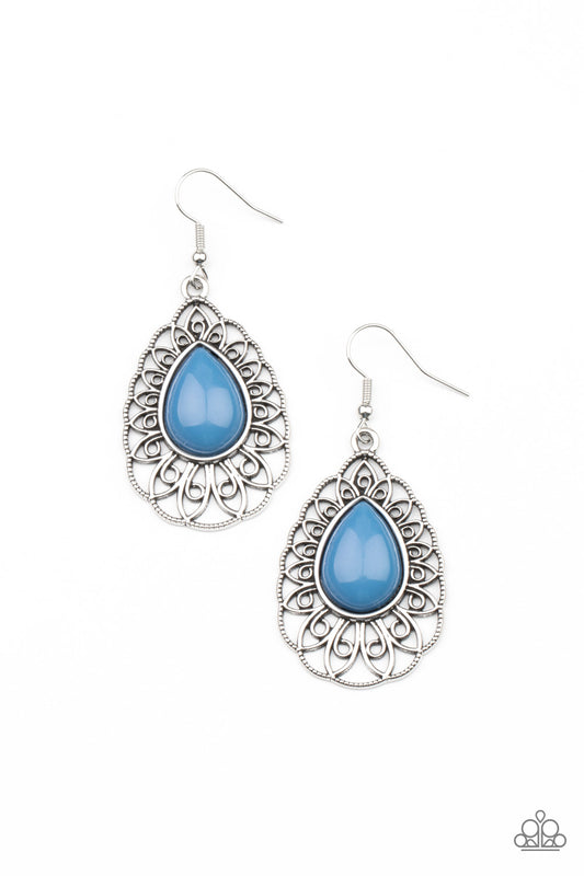 Blue teardrop earrings