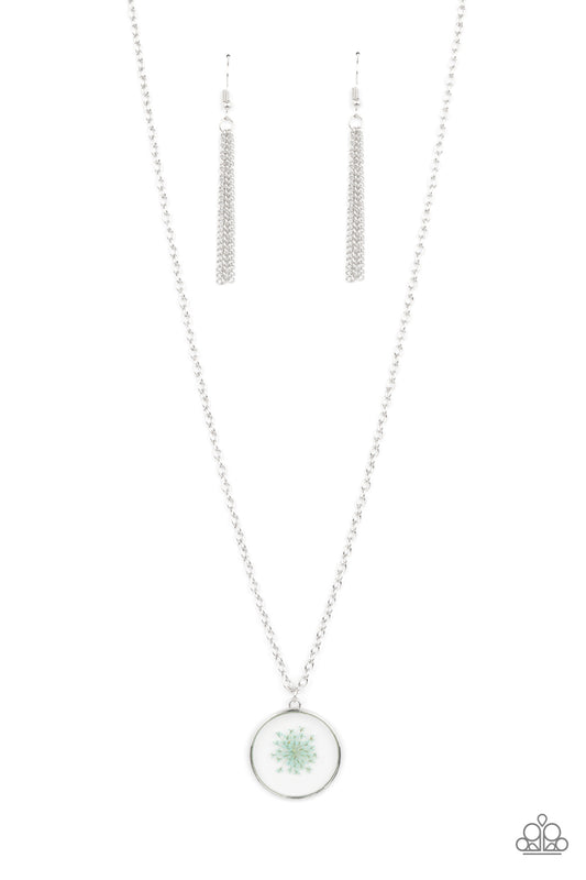 Tea Party Tease - Embedded Floral Pendanct