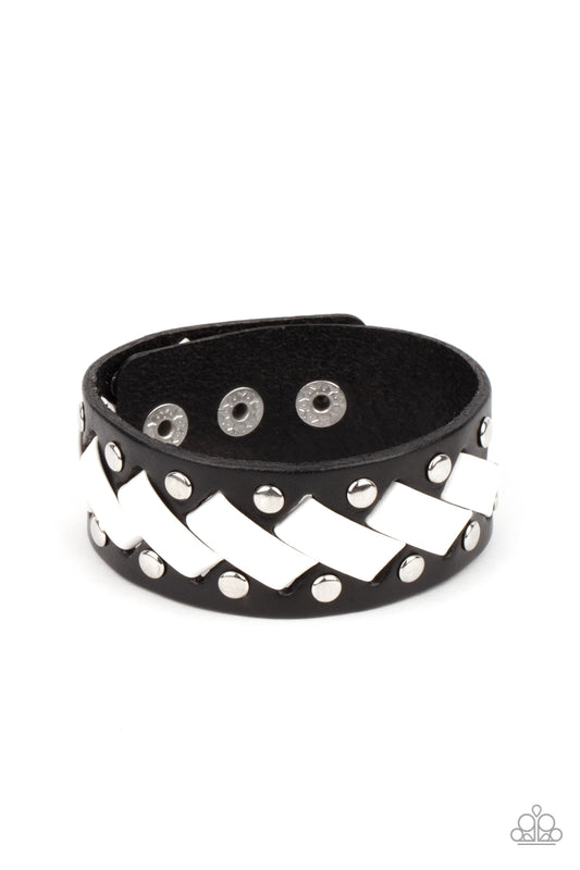 LACES Loaded - Black & White Men's Bracelet