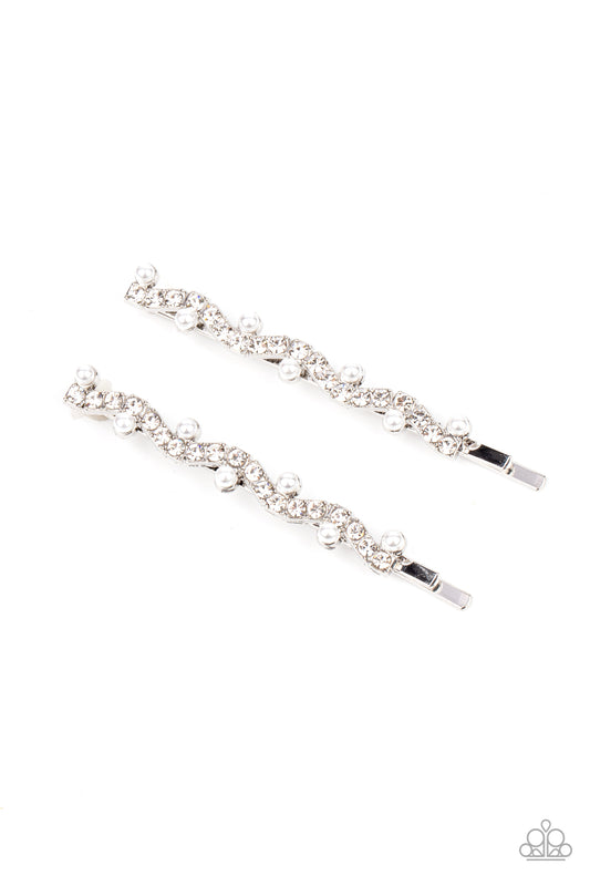 Ballroom Banquet - White Bobby Pin