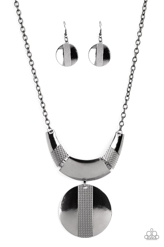 Metallic Enchantress - Gunmetal Statement Necklace