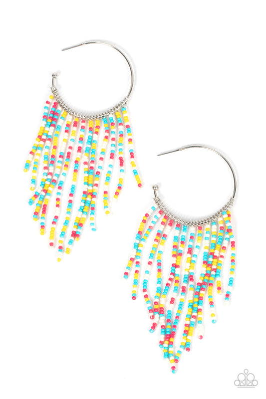 Saguaro Breeze - Multi Seed Bead Hoop Earrings