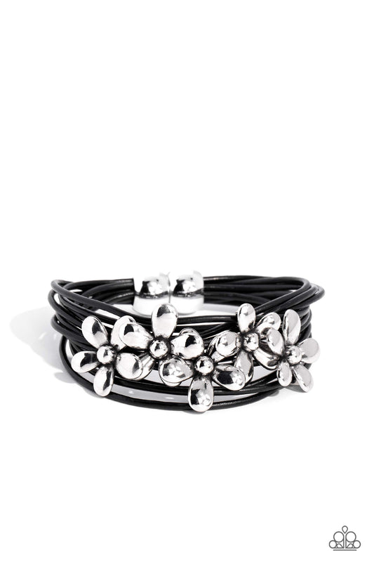 Here Comes the BLOOM - Black Magnet Closure Bracelet