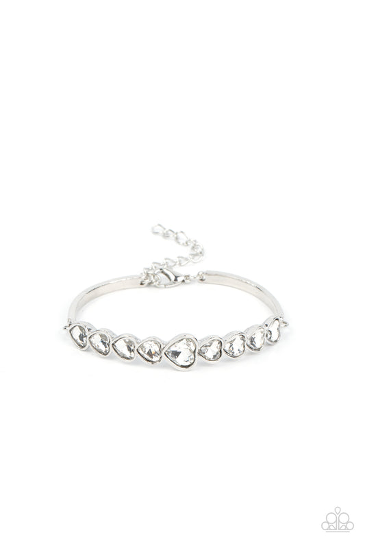 Lusty Luster - White Heart Bracelet