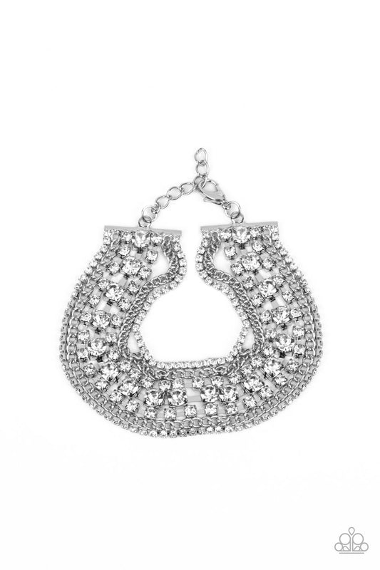 Interstellar Interlude - White Rhinestone Bracelet