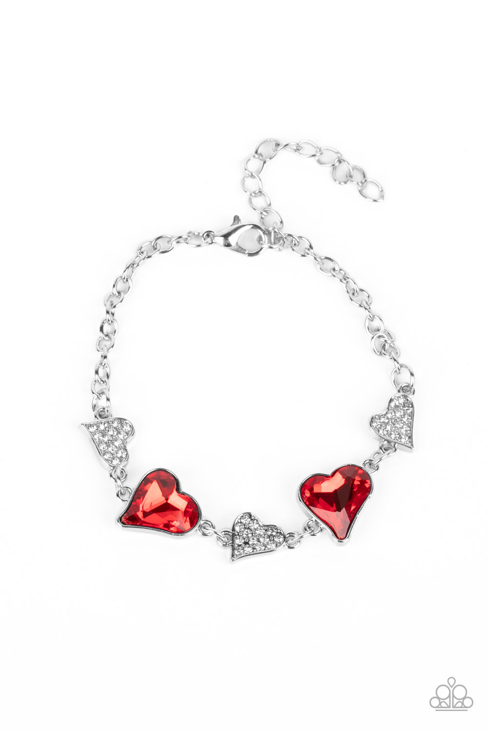 Cluelessly Crushing - Red or Pink Heart Bracelet