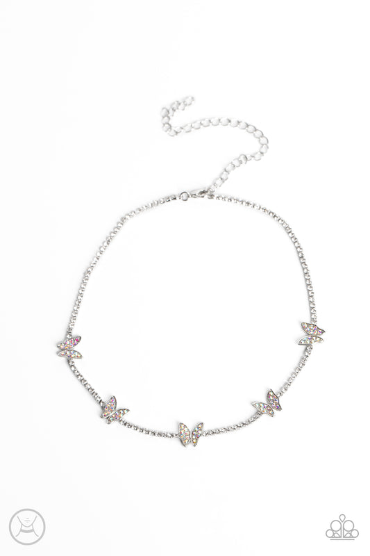 Fluttering Fanatic - Iridescent Butterfly Choker