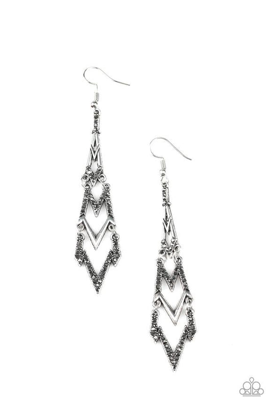 Electric Shimmer Silver Earrings