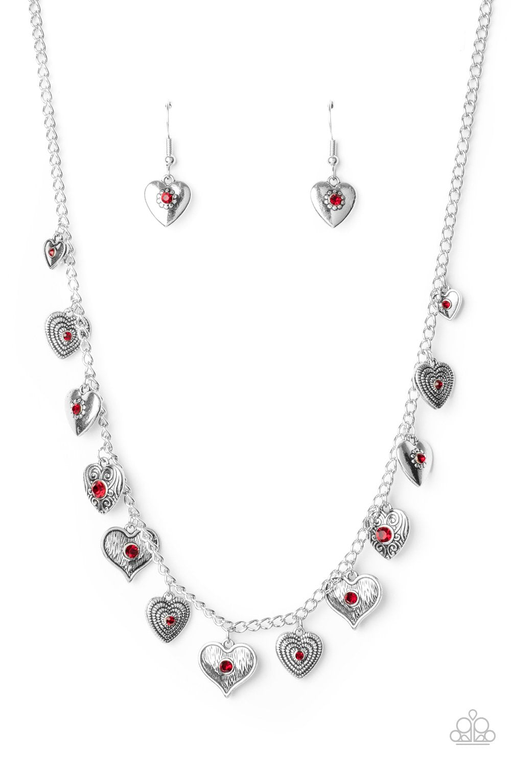 Lovely Lockets Red Necklace