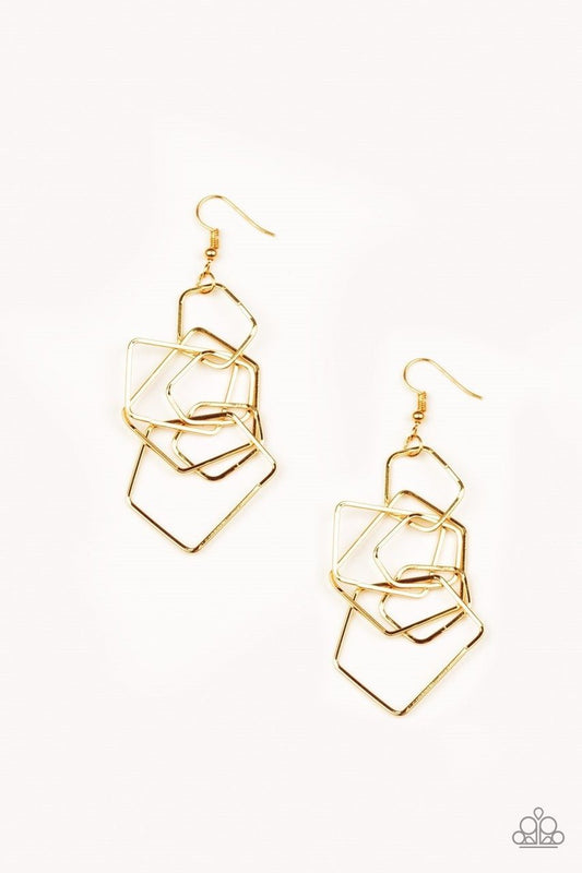 Five-Sided Fabulous Gold Earring