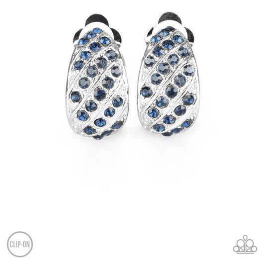 Sparkling Shells Blue Clip-On Earring