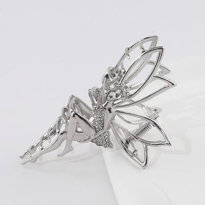Fairy Rhinestone Silver Hair Accessories: Elf Crystal Hairpins, Metal Clips, and Barrettes for Girls and Women