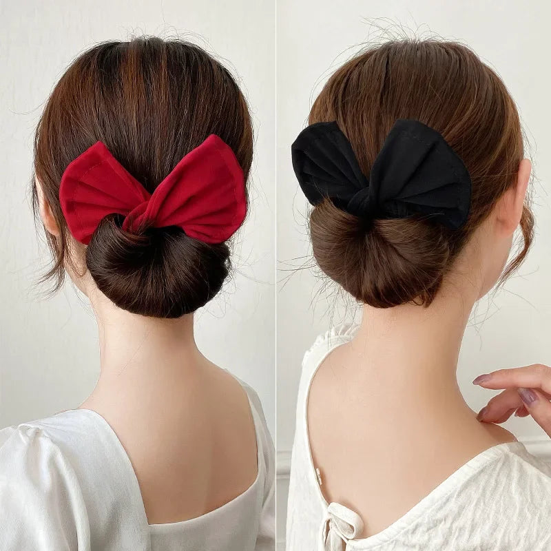 Women'S Bow-Shaped Hairpin Device Sweet and Lovely Hairpin Fast Hair Bun Hair Styling Tools Braid Hair Accessories