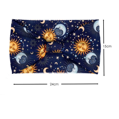Bohemia Print Wide Headbands New Vintage Elastic Knot Turban Headwrap for Women Girls Soft Print Yoga Bandana Hair Accessories