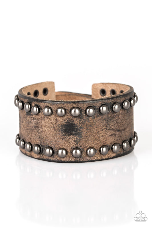 Cattle Drive - Brown Leather Men's Bracelet