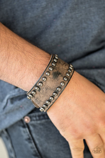Cattle Drive - Brown Leather Men's Bracelet