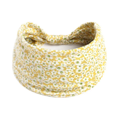 Bohemia Print Wide Headbands New Vintage Elastic Knot Turban Headwrap for Women Girls Soft Print Yoga Bandana Hair Accessories