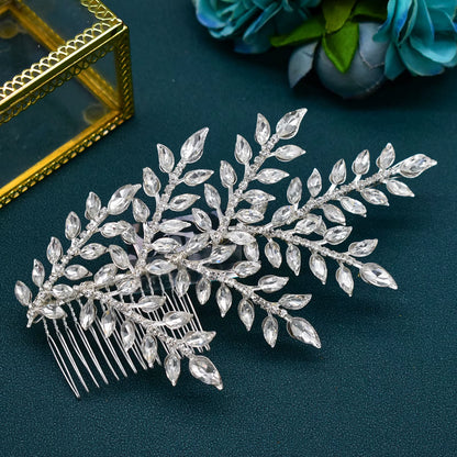 DZ061 Fashion Bride Headpiece Zircon Wedding Comb with Cubic Luxury Barrettes Hairband Wedding Hair Accessories Bridal Crowns