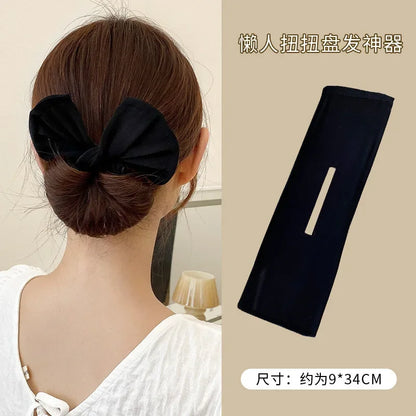 Women'S Bow-Shaped Hairpin Device Sweet and Lovely Hairpin Fast Hair Bun Hair Styling Tools Braid Hair Accessories
