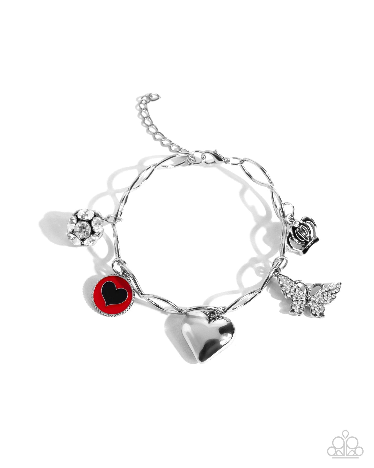 Lullaby Lucky - Red and Silver Charm Bracelet