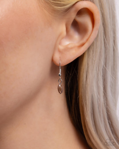 Dainty Dimension - Brown & Silver Bow Charm Necklace