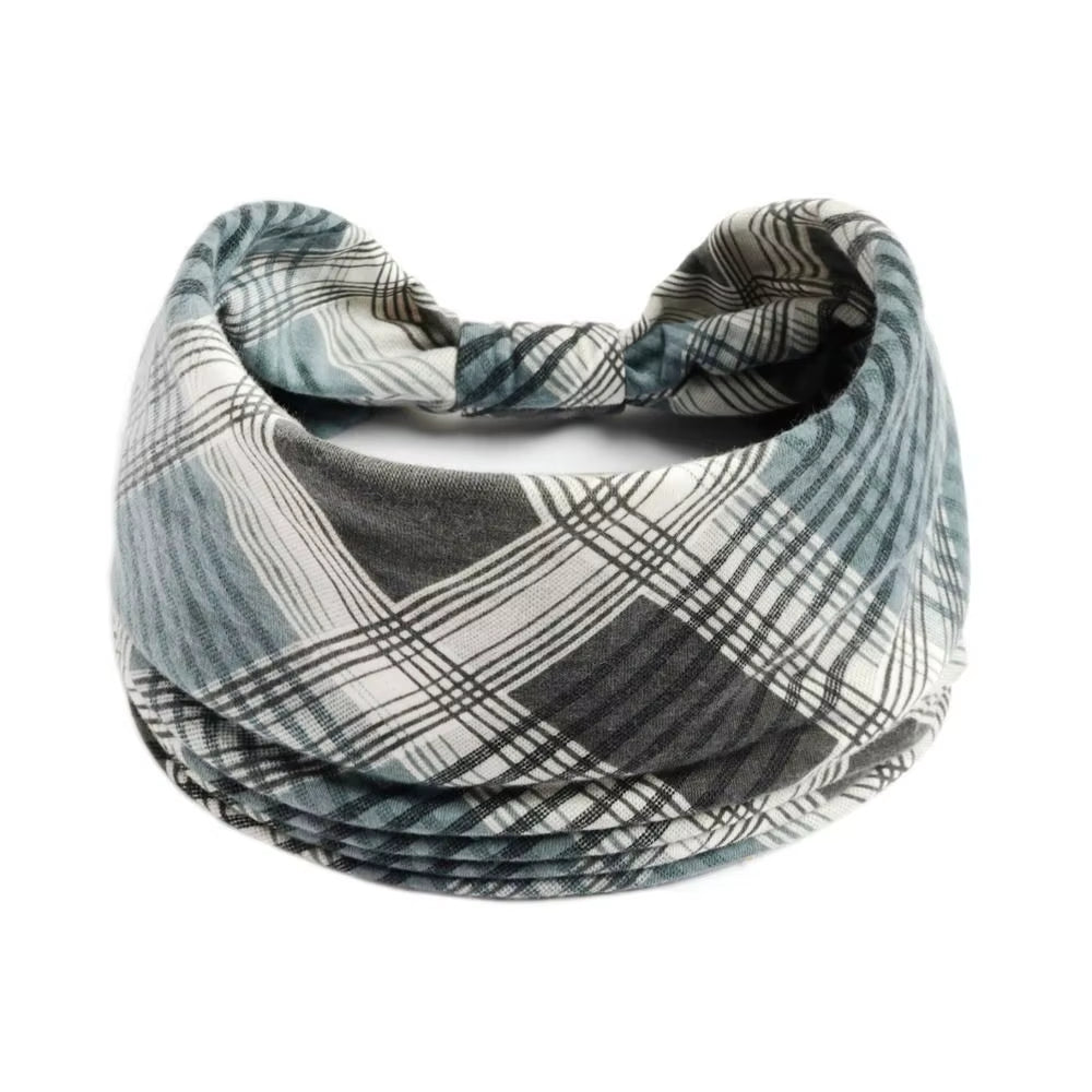 Bohemia Print Wide Headbands New Vintage Elastic Knot Turban Headwrap for Women Girls Soft Print Yoga Bandana Hair Accessories