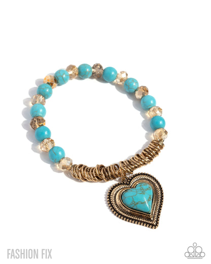 Horseshoe Heartthrob & Besotted Badlands - Antiqued Gold and Turquoise 2 Piece Set