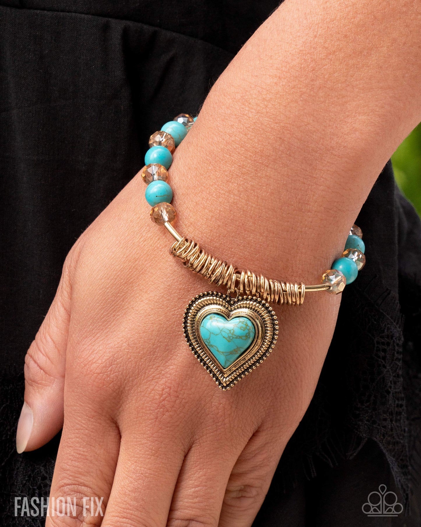 Horseshoe Heartthrob & Besotted Badlands - Antiqued Gold and Turquoise 2 Piece Set