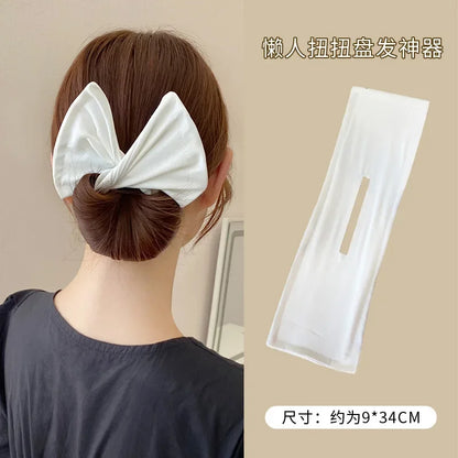Women'S Bow-Shaped Hairpin Device Sweet and Lovely Hairpin Fast Hair Bun Hair Styling Tools Braid Hair Accessories