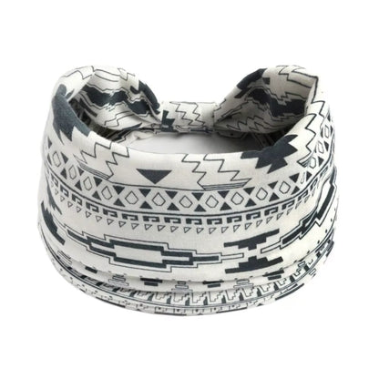 Bohemia Print Wide Headbands New Vintage Elastic Knot Turban Headwrap for Women Girls Soft Print Yoga Bandana Hair Accessories