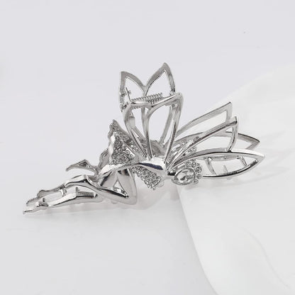 Fairy Rhinestone Silver Hair Accessories: Elf Crystal Hairpins, Metal Clips, and Barrettes for Girls and Women