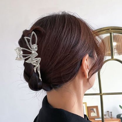 Fairy Rhinestone Silver Hair Accessories: Elf Crystal Hairpins, Metal Clips, and Barrettes for Girls and Women
