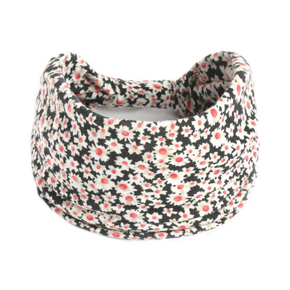 Bohemia Print Wide Headbands New Vintage Elastic Knot Turban Headwrap for Women Girls Soft Print Yoga Bandana Hair Accessories