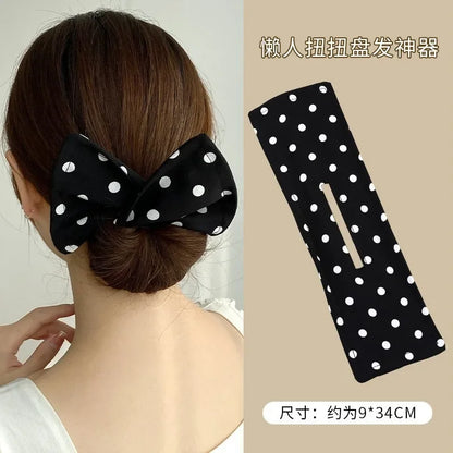 Women'S Bow-Shaped Hairpin Device Sweet and Lovely Hairpin Fast Hair Bun Hair Styling Tools Braid Hair Accessories