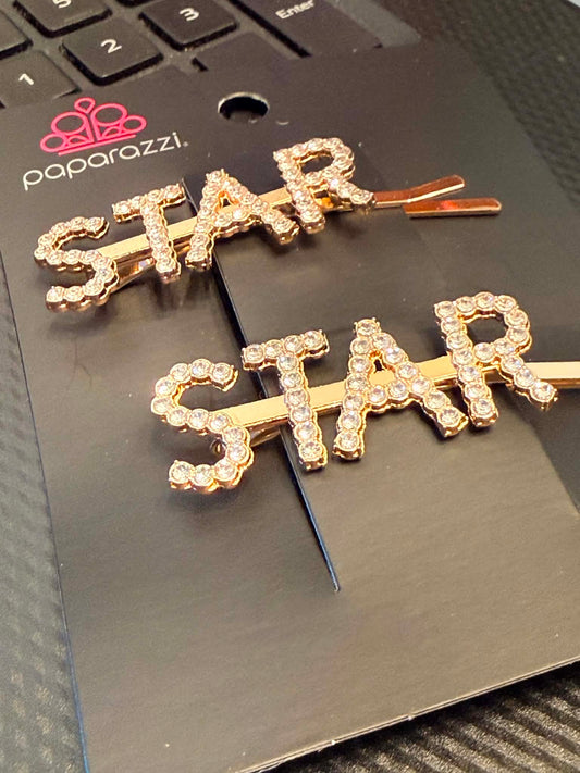 Star In Your Own Show Gold Hair Boby Pin