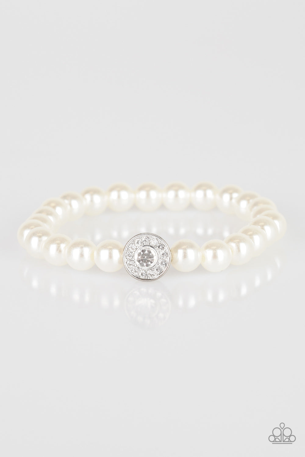 Follow My Lead - White Pearl Bead Bracelet