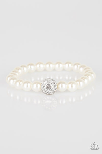 Follow My Lead - White Pearl Bead Bracelet