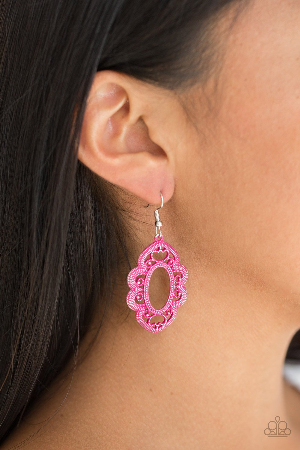 Mantras and Mandalas Pink Earring