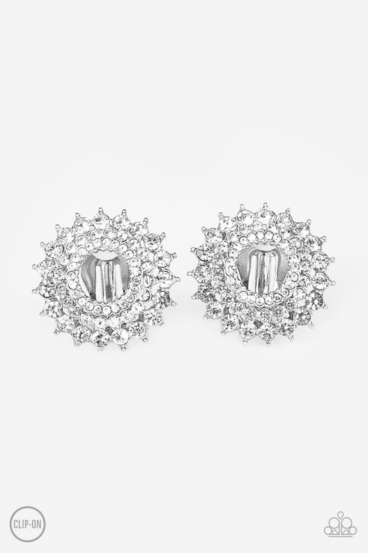 Buckingham Beauty White Clip-On Earring