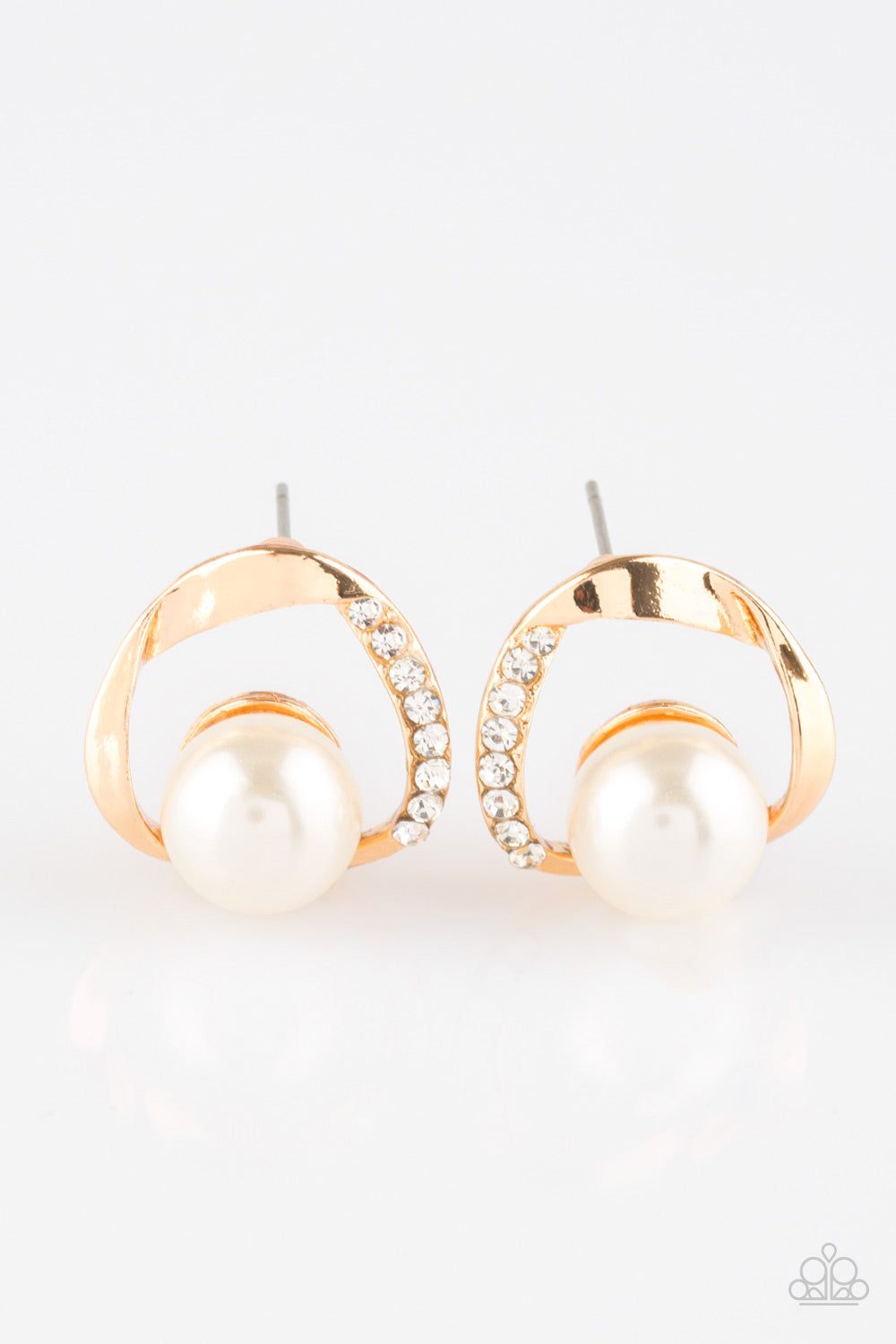 Stylishly Suave - Gold Post Earrings